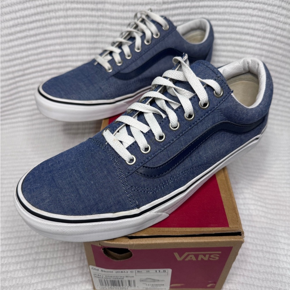 Vans Old Skool (C&L) / Chambray/Blue / VN0A38G1MMM / Men’s 11.5